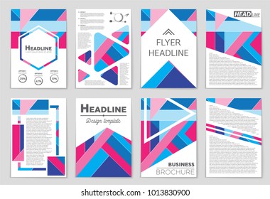 Abstract vector layout background set. For art template design, list, front page, mockup brochure theme style, banner, idea, cover, booklet, print, flyer, book, blank, card, ad, sign, sheet, a4