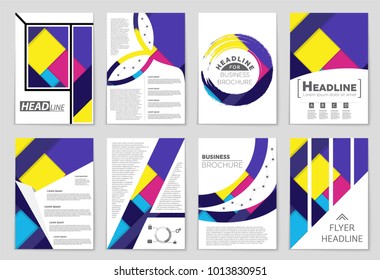 Abstract vector layout background set. For art template design, list, front page, mockup brochure theme style, banner, idea, cover, booklet, print, flyer, book, blank, card, ad, sign, sheet,, a4.