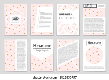 Abstract vector layout background set. For art template design, list, front page, mockup brochure theme style, banner, idea, cover, booklet, print, flyer, book, blank, card, ad, sign, sheet, a4