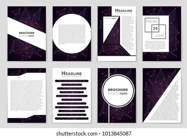 Abstract vector layout background set. For art template design, list, front page, mockup brochure theme style, banner, idea, cover, booklet, print, flyer, book, blank, card, ad, sign, sheet, a4.
