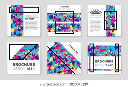Abstract vector layout background set. For art template design, list, front page, mockup brochure theme style, banner, idea, cover, booklet, print, flyer, book, blank, card, ad, sign, sheet, a4.