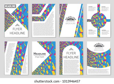 Abstract vector layout background set. For art template design, list, front page, mockup brochure theme style, banner, idea, cover, booklet, print, flyer, book, blank, card, ad, sign, sheet, a4
