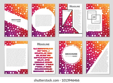 Abstract vector layout background set. For art template design, list, front page, mockup brochure theme style, banner, idea, cover, booklet, print, flyer, book, blank, card, ad, sign, sheet, a4