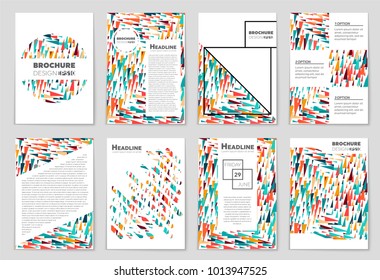 Abstract vector layout background set. For art template design, list, front page, mockup brochure theme style, banner, idea, cover, booklet, print, flyer, book, blank, card, ad, sign, sheet, a4