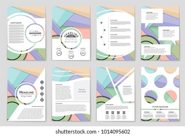 Abstract vector layout background set. For art template design, list, front page, mockup brochure theme style, banner, idea, cover, booklet, print, flyer, book, blank, card, ad, sign, sheet,, a4.