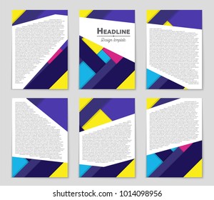 Abstract vector layout background set. For art template design, list, front page, mockup brochure theme style, banner, idea, cover, booklet, print, flyer, book, blank, card, ad, sign, sheet,, a4.