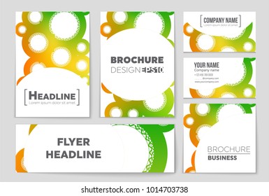 Abstract vector layout background set. For art template design, list, front page, mockup brochure theme style, banner, idea, cover, booklet, print, flyer, book, blank, card, ad, sign, sheet, a4.