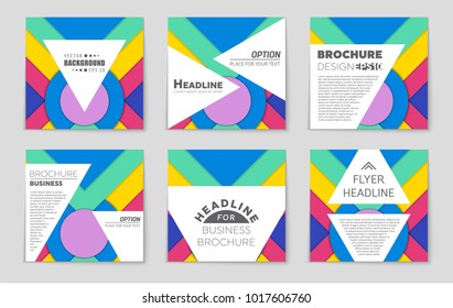 Abstract vector layout background set. For art template design, list, front page, mockup brochure theme style, banner, idea, cover, booklet, print, flyer, book, blank, card, ad, sign, sheet,, a4.