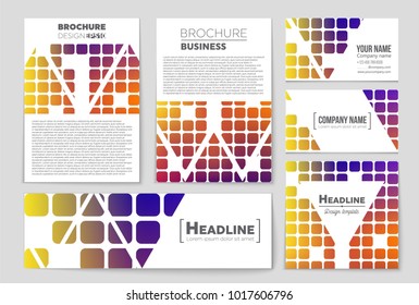 Abstract vector layout background set. For art template design, list, front page, mockup brochure theme style, banner, idea, cover, booklet, print, flyer, book, blank, card, ad, sign, sheet, a4.