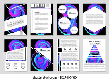 Abstract vector layout background set. For art template design, list, front page, mockup brochure theme style, banner, idea, cover, booklet, print, flyer, book, blank, card, ad, sign, sheet, a4