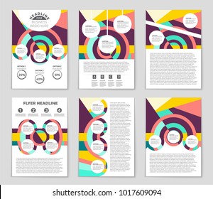 Abstract vector layout background set. For art template design, list, front page, mockup brochure theme style, banner, idea, cover, booklet, print, flyer, book, blank, card, ad, sign, sheet, a4