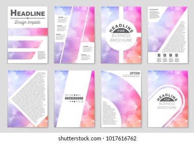 Abstract vector layout background set. For art template design, list, front page, mockup brochure theme style, banner, idea, cover, booklet, print, flyer, book, blank, card, ad, sign, sheet, a4