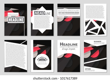 Abstract vector layout background set. For art template design, list, front page, mockup brochure theme style, banner, idea, cover, booklet, print, flyer, book, blank, card, ad, sign, sheet,, a4.