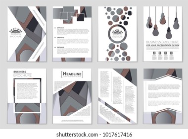 Abstract vector layout background set. For art template design, list, front page, mockup brochure theme style, banner, idea, cover, booklet, print, flyer, book, blank, card, ad, sign, sheet,, a4.