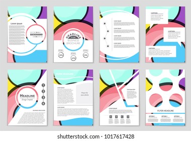 Abstract vector layout background set. For art template design, list, front page, mockup brochure theme style, banner, idea, cover, booklet, print, flyer, book, blank, card, ad, sign, sheet,, a4.