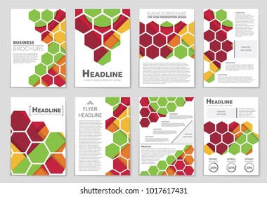 Abstract vector layout background set. For art template design, list, front page, mockup brochure theme style, banner, idea, cover, booklet, print, flyer, book, blank, card, ad, sign, sheet,, a4.