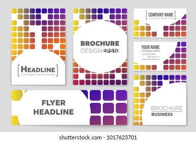 Abstract vector layout background set. For art template design, list, front page, mockup brochure theme style, banner, idea, cover, booklet, print, flyer, book, blank, card, ad, sign, sheet, a4.