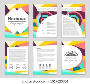 Abstract vector layout background set. For art template design, list, front page, mockup brochure theme style, banner, idea, cover, booklet, print, flyer, book, blank, card, ad, sign, sheet, a4