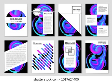 Abstract vector layout background set. For art template design, list, front page, mockup brochure theme style, banner, idea, cover, booklet, print, flyer, book, blank, card, ad, sign, sheet, a4