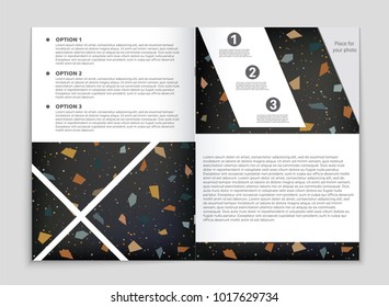 Abstract vector layout background set. For art template design, list, front page, mockup brochure theme style, banner, idea, cover, booklet, print, flyer, book, blank, card, ad, sign, sheet, a4