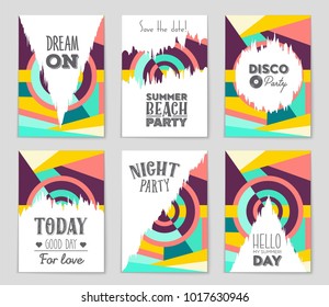 Abstract vector layout background set. For art template design, list, front page, mockup brochure theme style, banner, idea, cover, booklet, print, flyer, book, blank, card, ad, sign, sheet, a4