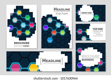 Abstract vector layout background set. For art template design, list, front page, mockup brochure theme style, banner, idea, cover, booklet, print, flyer, book, blank, card, ad, sign, sheet, a4.