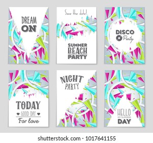 Abstract vector layout background set. For art template design, list, front page, mockup brochure theme style, banner, idea, cover, booklet, print, flyer, book, blank, card, ad, sign, sheet, a4.