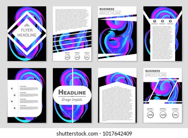 Abstract vector layout background set. For art template design, list, front page, mockup brochure theme style, banner, idea, cover, booklet, print, flyer, book, blank, card, ad, sign, sheet, a4