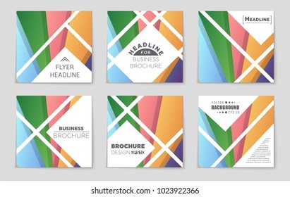 Abstract vector layout background set. For art template design, list, front page, mockup brochure theme style, banner, idea, cover, booklet, print, flyer, book, blank, card, ad, sign, sheet,, a4.