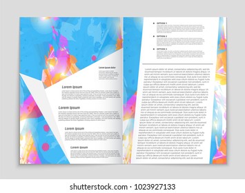Abstract vector layout background set. For art template design, list, front page, mockup brochure theme style, banner, idea, cover, booklet, print, flyer, book, blank, card, ad, sign, sheet, a4