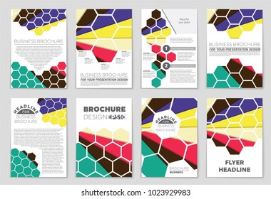 Abstract vector layout background set. For art template design, list, front page, mockup brochure theme style, banner, idea, cover, booklet, print, flyer, book, blank, card, ad, sign, sheet,, a4.