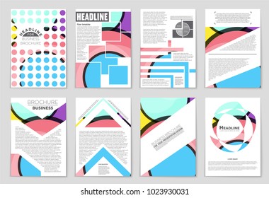 Abstract vector layout background set. For art template design, list, front page, mockup brochure theme style, banner, idea, cover, booklet, print, flyer, book, blank, card, ad, sign, sheet,, a4.