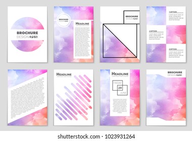 Abstract vector layout background set. For art template design, list, front page, mockup brochure theme style, banner, idea, cover, booklet, print, flyer, book, blank, card, ad, sign, sheet, a4