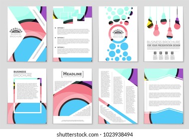 Abstract vector layout background set. For art template design, list, front page, mockup brochure theme style, banner, idea, cover, booklet, print, flyer, book, blank, card, ad, sign, sheet,, a4.