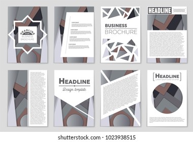 Abstract vector layout background set. For art template design, list, front page, mockup brochure theme style, banner, idea, cover, booklet, print, flyer, book, blank, card, ad, sign, sheet,, a4.
