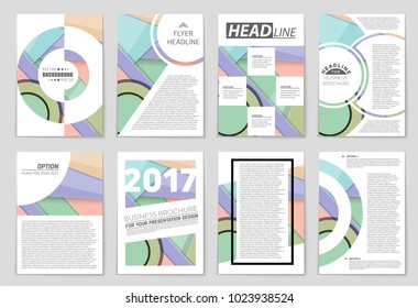 Abstract vector layout background set. For art template design, list, front page, mockup brochure theme style, banner, idea, cover, booklet, print, flyer, book, blank, card, ad, sign, sheet,, a4.