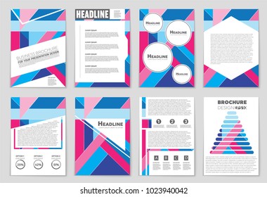 Abstract vector layout background set. For art template design, list, front page, mockup brochure theme style, banner, idea, cover, booklet, print, flyer, book, blank, card, ad, sign, sheet, a4