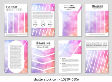 Abstract vector layout background set. For art template design, list, front page, mockup brochure theme style, banner, idea, cover, booklet, print, flyer, book, blank, card, ad, sign, sheet, a4