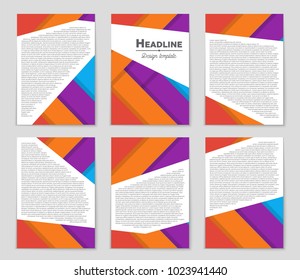 Abstract vector layout background set. For art template design, list, front page, mockup brochure theme style, banner, idea, cover, booklet, print, flyer, book, blank, card, ad, sign, sheet,, a4.