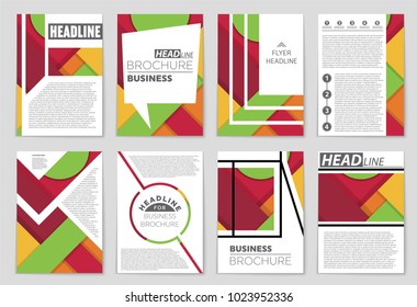 Abstract vector layout background set. For art template design, list, front page, mockup brochure theme style, banner, idea, cover, booklet, print, flyer, book, blank, card, ad, sign, sheet,, a4.