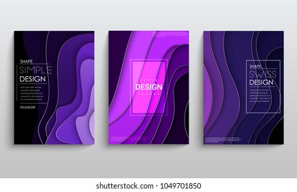 Abstract vector layout background set. For art template design, list, front page, mockup, brochure, banner, cover, booklet, print, flyer, book, blank, card. Color squares.