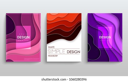 Abstract vector layout background set. For art template design, list, front page, mockup, brochure, banner, cover, booklet, print, flyer, book, blank, card. Color squares.