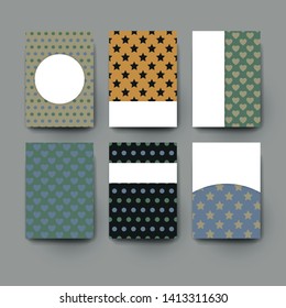 Abstract vector layout background set. For art template design, list, front page