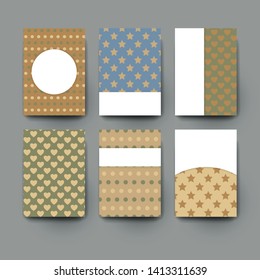 Abstract vector layout background set. For art template design, list, front page