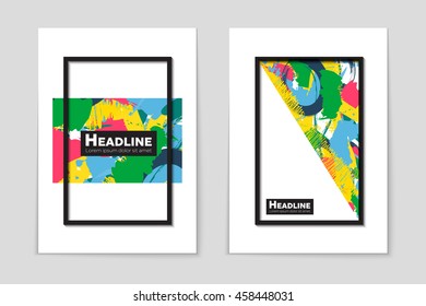 Abstract vector layout background set. For art template design, list, page, mockup brochure theme style, banner, idea, cover, booklet, print, flyer, book, blank, card, ad, sign, sheet, flyer, a4.