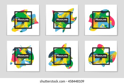 Abstract vector layout background set. For art template design, list, page, mockup brochure theme style, banner, idea, cover, booklet, print, flyer, book, blank, card, ad, sign, sheet, flyer, a4.
