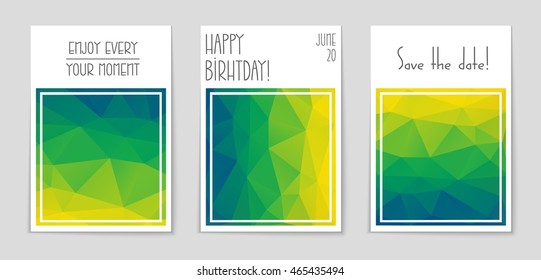 Abstract vector layout background set. For art template design, list, page, mockup brochure theme style, banner, idea, cover, booklet, print, flyer, book, blank, card, ad, sign, sheet, flyer, a4.