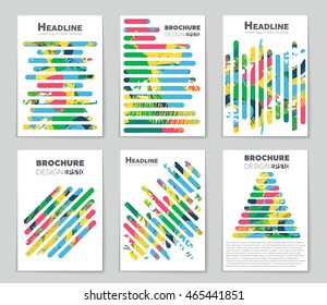 Abstract vector layout background set. Art template design, list, page, mockup brochure style, banner, cover, booklet, print, flyer, book, blank, card, ad, sign, sheet, flyer, a4.