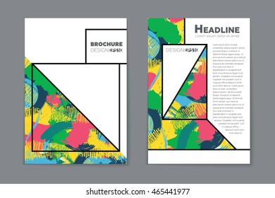Abstract vector layout background set. Art template design, list, page, mockup brochure style, banner, cover, booklet, print, flyer, book, blank, card, ad, sign, sheet, flyer, a4.