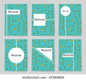 Abstract vector layout background set. For art template design, list, page, mockup brochure theme style, banner, idea, cover, booklet, print, flyer, book, blank, card, ad, sign, sheet, flyer, a4.